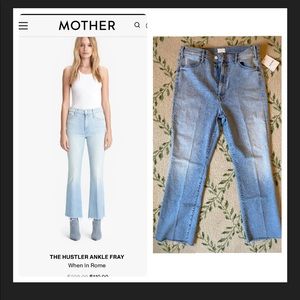 Mother Hustler Ankle Fray Denim Jeans